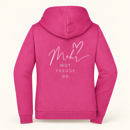 Pinke Damen Jacke mit Kapuze
