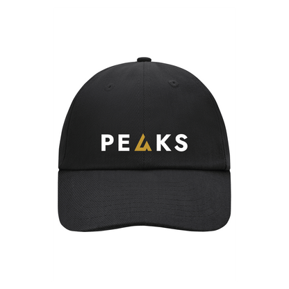 6-Panel Raver Cap schwarz inkl. Stick PEAKS