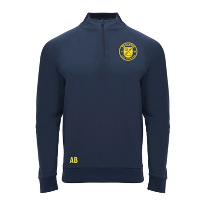 Half-Zipper mit Druck Wappen SV Karsee & Initialen